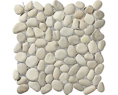 Flusskieselmosaik weiss 30x30 cm Flusskieselmosaik weiss 30x30 cm