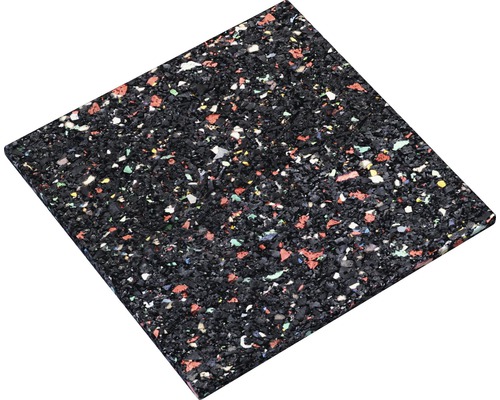 Basedeck Gummipad 3x70x70 mm 1 Pack=40 Stück Quadratische Gummifliese für Bodenbeläge