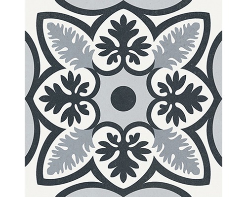 Dekorative Bodenfliese mit floralem Muster