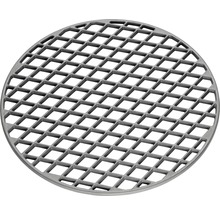 Runde Grillplatte aus Metall mit Gittermuster