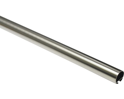 Gardinenstange mit Innenlauf I Windsor edelstahl-optik 240 cm Ø 25 mm Gardinenstange mit Innenlauf I Windsor edelstahl-optik 240 cm Ø 25 mm