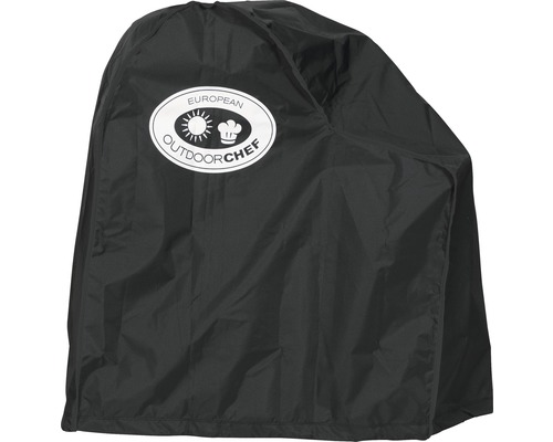 Schwarze Grillabdeckung mit European Outdoorchef Logo