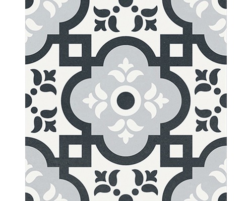 Dekorative Bodenfliese mit floralem Muster