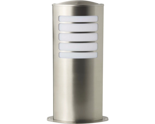 Borne lumineuse extérieure EEK A++ Todd 1 ampoule acier inoxydable H 400 mm Lampe d''extérieur en acier inoxydable avec fentes de lumière horizontales