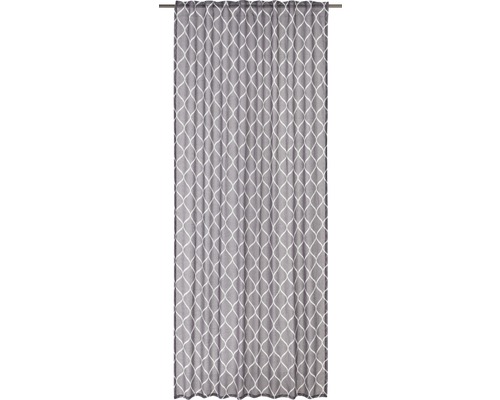 Rideau avec ruban de rideau Alea gris 140x255 cm