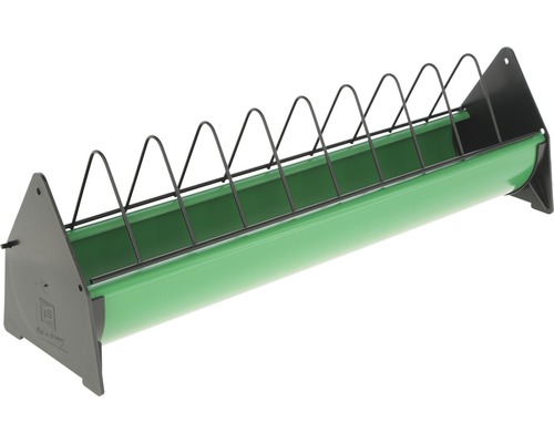 Futtertrog für Küken, Junghennen und Hühner 50 x 10 x 15 cm grün Futterraufe für Tiere