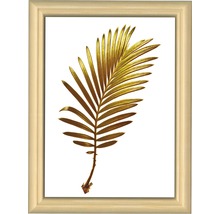 Image encadrée d''une feuille de palmier dorée