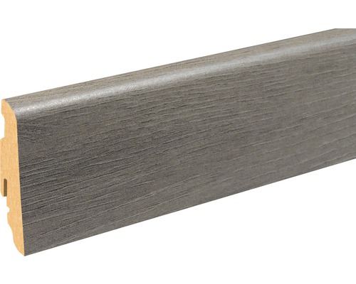 SKANDOR Sockelleiste Eiche FOI981 FU60L 19x58x2400 mm Fussleiste mit Holzstruktur
