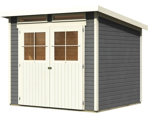 Abri de jardin avec double porte et fenêtres