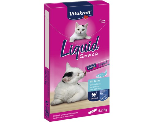Vitakraft Katzensnack Cat liquid Lachs und Omega3 6 Stk.