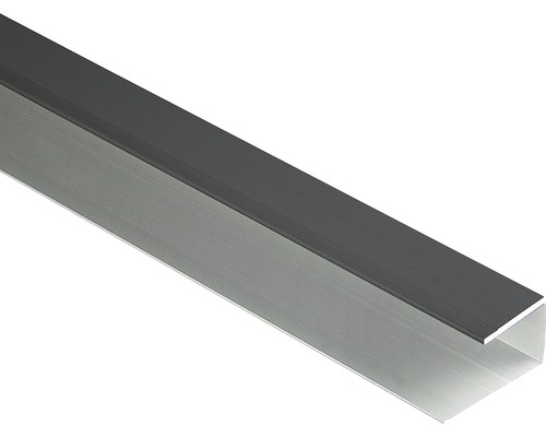 Finition latérale Konsta 20 aluminium anodisé anthracite 43x24x27x2500 mm