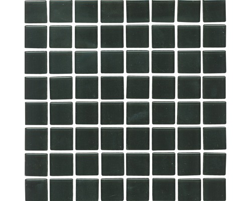 Mosaïque de verre XCM 8050, noir, 30.5x32.5 cm