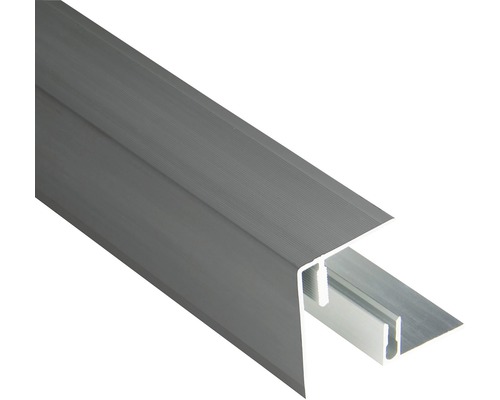 Profilé de finition Konsta aluminium anodisé avec rail de fixation 45x59x2500 mm