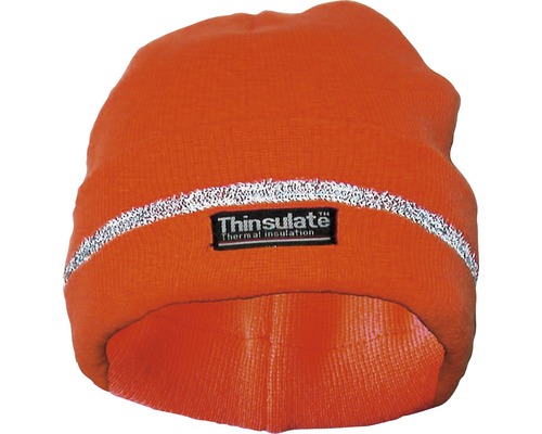 Bonnet tricoté orange fluo Bonnet orange avec isolation thermique Thinsulate et bande réfléchissante