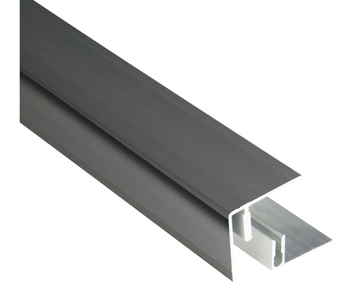 Profilé de finition Konsta 41 aluminium anodisé avec rail de fixation 41x45x2500 mm