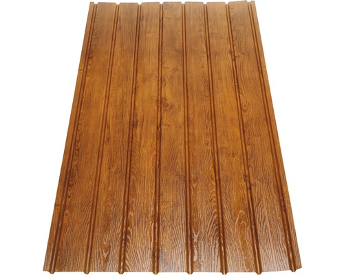 Panneau mural PRECIT H12 Golden Oak 1500 mm x 910 mm x 0,45 mm Panneau en bois avec rainure et languette