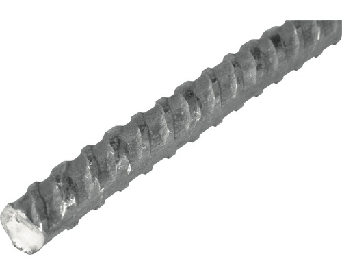 Barre ronde striée en acier Ø 10 mm, 3 m Détail d''une armature en acier