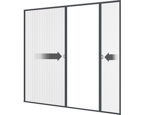 Moustiquaire de porte coulissante avec cadre en aluminium