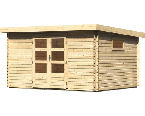 Holzgartenhaus mit Doppeltür und Fenster