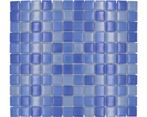 Glasmosaik XCM 8222 blau 30,5x32,5 cm