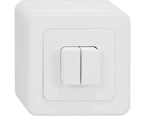 Mica4you AP Doppelschalter SCH1 weiss Doppelschalter für elektrische Installationen