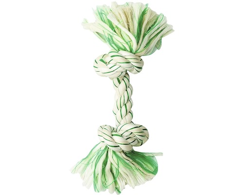 Baumwollknoten, 20 cm, grün-weiss