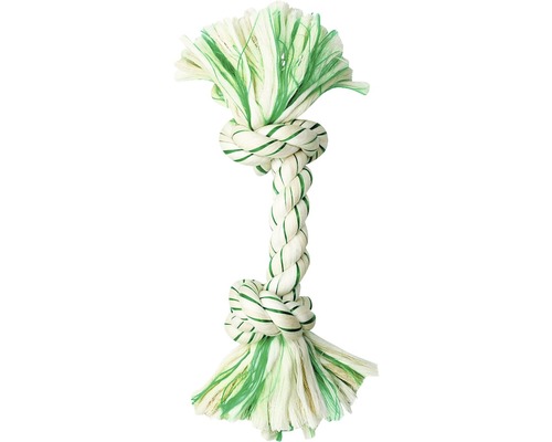 Baumwollknoten 26 cm, grün-weiss