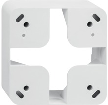 Quadratischer Wandauslass aus Kunststoff mit Bohrlöchern