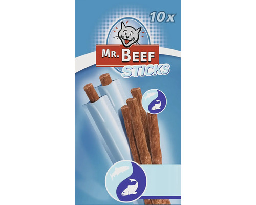 Friandises pour chats MR. BEEF Cat Stick saumon et truite 10 pièces