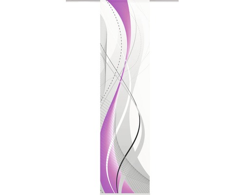 Panneau japonais Home Fashion Carlisle blanc/violet 245x60 cm