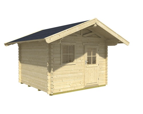 Abri de jardin en bois avec fenêtre et porte