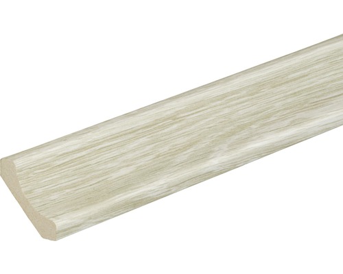 Hohlkehlleiste Authentic Eiche weiss 28x28x2600 mm Holzdekor Fußleiste