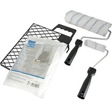 Farbroller-Set mit Abdeckfolie, Farbwanne und zwei Farbrollern