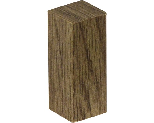 Baguettes d'angle chêne gris-marron FOEI864 16.5x16.5x40 mm, pack = 2 pièces Bloc de bois