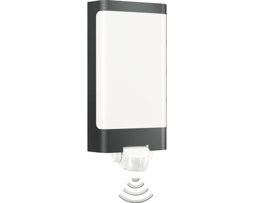 Applique extérieure LED à capteur Steinel 7,5 W 570 lm 3000 K blanc chaud L 305 mm L 240 anthracite/blanc