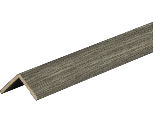 Baguette d'angle Authentic noyer 28x28x2600 mm Profilé d''angle avec structure bois