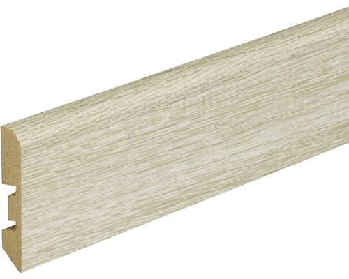Sockelleiste Authentic Eiche weiss 10x58x2600 mm Sockelleiste aus Holzwerkstoff