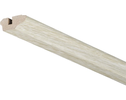 Deckenabschlussleiste Authentic Eiche weiss 17x36x2600 mm Holzdekor Profilleiste