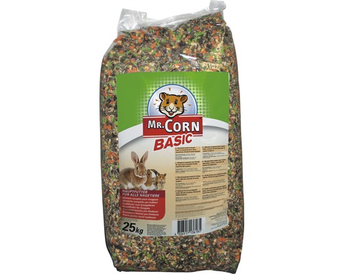 Nourriture principale Mr. Corn pour rongeurs 25 kg Aliment pour rongeurs Mr. Corn Basic, sac de 25 kilogrammes