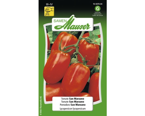 Tomate San Marzano Graines potagères Samen Mauser