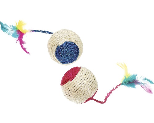 Katzenspielzeug Sisal Spielball 6 cm, farblich assortiert