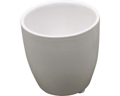 Cache-pot céramique Ø 7 H 9 cm blanc