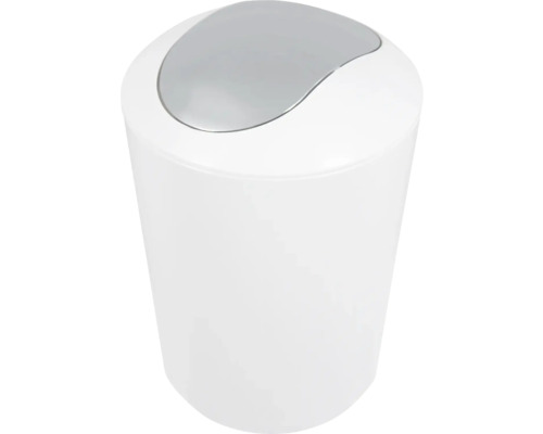 Weisser Kosmetik-Abfalleimer mit Schwingdeckel