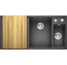 Blanco AXIA III 6 S Spüle BxT 1000x510 mm Silgranit felsgrau inkl. Holzschneidbrett und Multifunktionsschale 523463