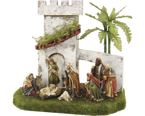 Krippe mit Figuren 16x9x14 cm Krippe mit Figuren 16x9x14 cm