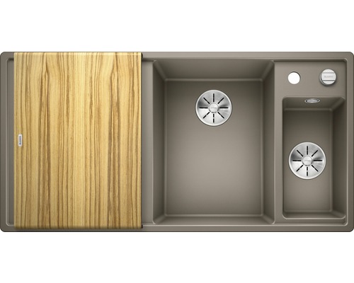 Évier avec égouttoir et planche à découper