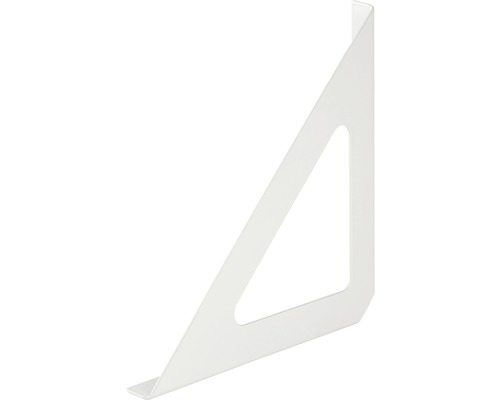 Weisser Regalwinkel mit dreieckiger Aussparung