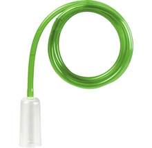 Tuyau d''arrosage vert avec raccord transparent