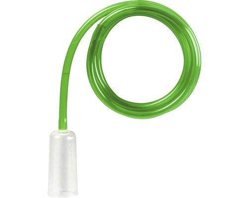 Tuyau d''arrosage vert avec raccord transparent