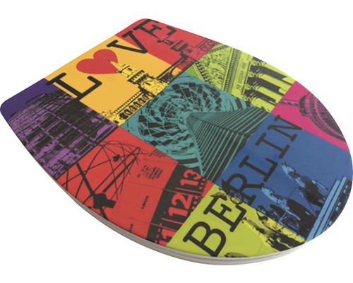 Abattant de WC avec motifs de villes